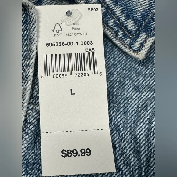 GAP Puff Sleeve Icon Denim Jean Jacket Indigo Blue - Picture 8 of 15